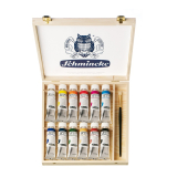 Комплект маслени бои в дървена кутия Schmincke AKADEMIE 12 х 60 мл