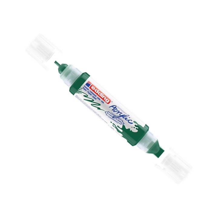 3D двустранен акрилен маркер EDDING-5400 | moss green