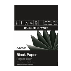 Блок с черна хартия Daler-Rowney Canford - различен формат