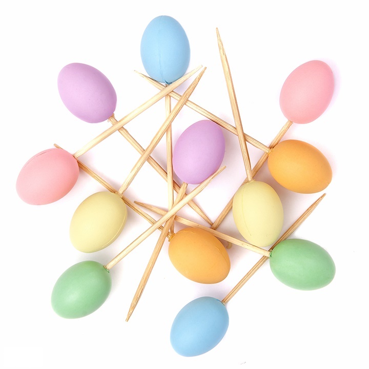 Комплект малки цветни яйца за творческа работа 12 броя | дъга Комплект малки цветни яйца за творческа работа 12 броя | дъга