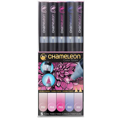 Комплект фломастери Chameleon 5 броя - Цветни тонове