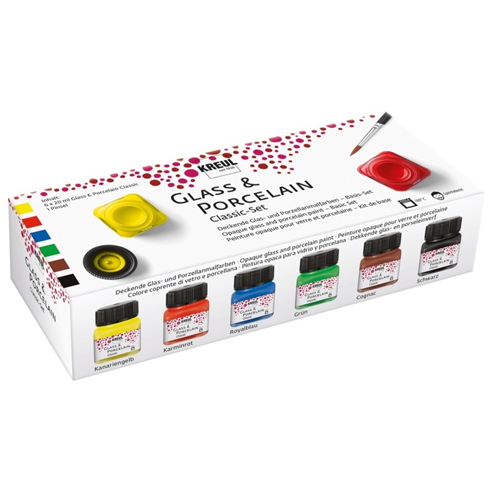 Бои за порцелан Brillant Hobby Line - комплект 6 х 20 мл и четка