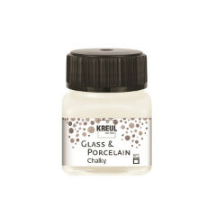Боя с ефект на тебешир за стъкло и порцелан Kreul 20 ml White Cotton 