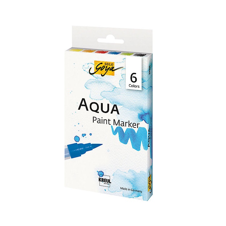 Комплект акварелни фломастери Aqua Solo Goya - 6 броя