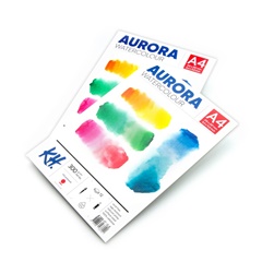 Акварелен блок AURORA hot press - 12 листа | различни формати
