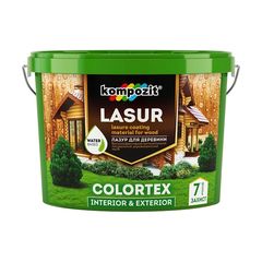 Лак за дърво KOMPOZIT COLORTEX 0,9 л - различни нюанси