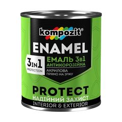 Антикорозионен емайл 3 в 1 KOMPOZIT PROTECT 0,65 кг | различни нюанси