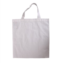 Памучна чанта с къса дръжка, бяла 38 x 42 cm