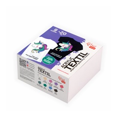 ROSA Пастелни акрилни бои за текстил 9x20 ml