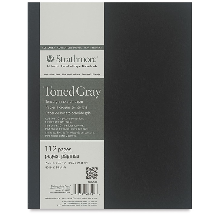Art Journal Strathmore Тонирана хартия Gray меки корици | различни размери Art Journal Strathmore Тонирана хартия Gray меки корици | различни размери