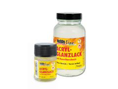 Блестящ акрилен лак на основа на синтетична смола Hobby Line 250 ml