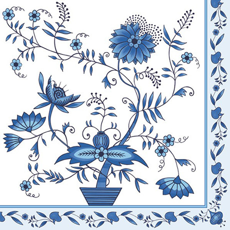 Салфетки за ДЕКУПАЖ -  Синьо цвете - 1 брой