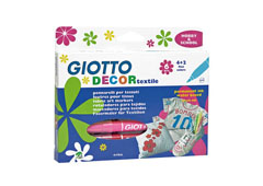 Флумастери за текстил GIOTTO DECOR textile - 6 цвята