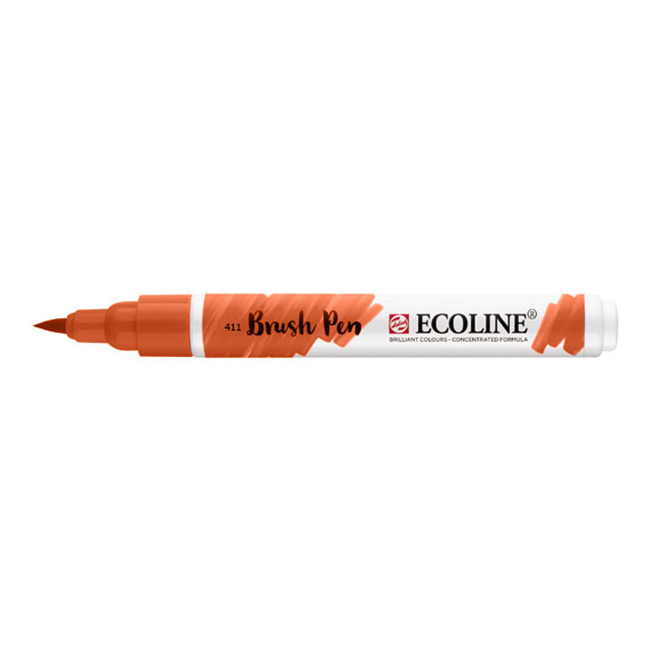 Акрилен маркер Ecoline brush pen - Burnt Sienna 411