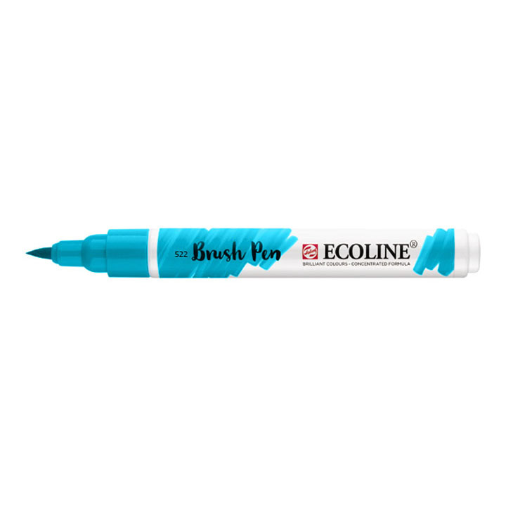 Акрилен маркер Ecoline brush pen - Turqouoisse Blue 522