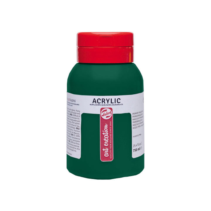 Акрилна боя ArtCreation Essentials 750 ml - перманентна тъмнозелена - 619