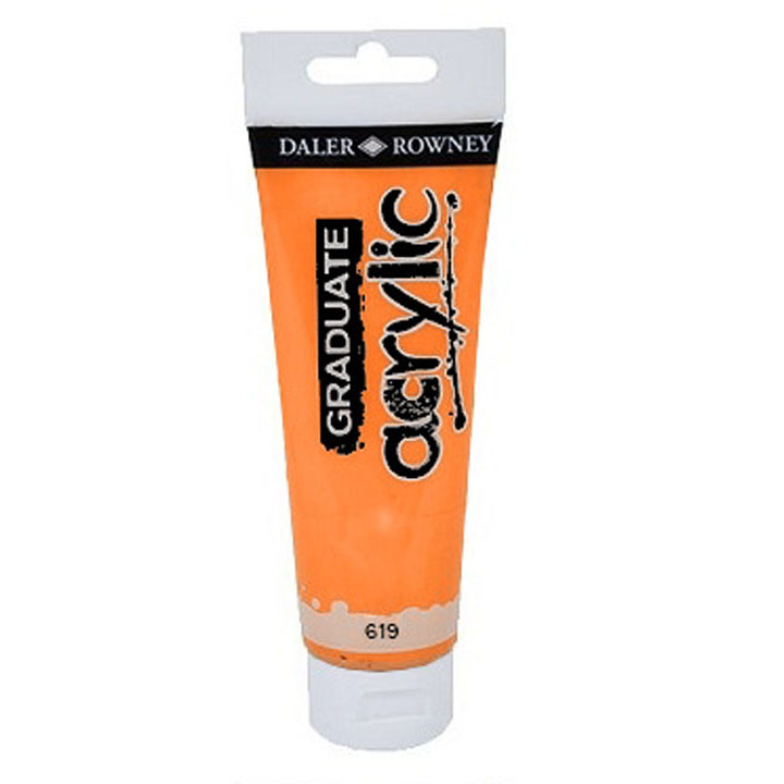 Акрилни бои Daler-Rowney GRADUATE 120 ml - 619 Cadmium orange hue