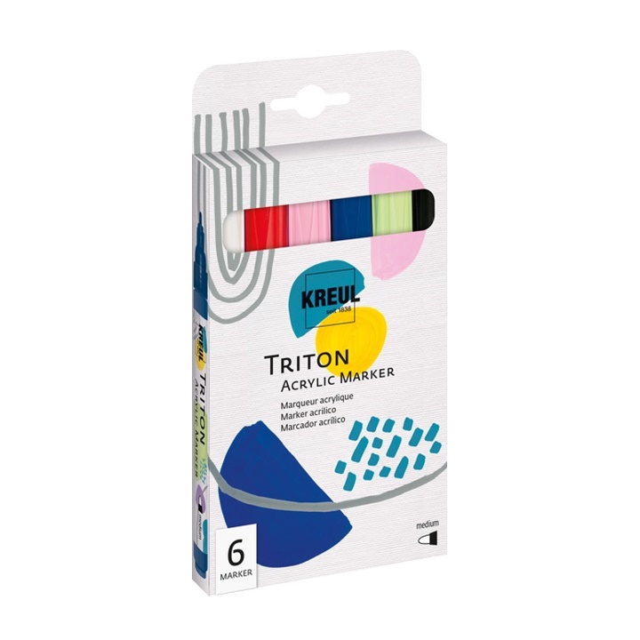 Акрилни маркери Solo Goya Triton - комплект 6 бр.
