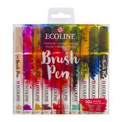 Акварелни писалки Ecoline Brush Pen Fashion | Комплект от 10 части