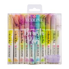 Акварелни писалки Ecoline Brush Pen Pastel | Комплект от 10 части