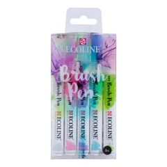 Акварелни писалки Ecoline Brush Pen Pastel | Комплект от 5 части