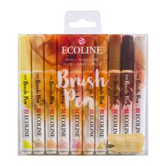 Акварелни писалки Ecoline Brush Pen Skin | Комплект от 10 части