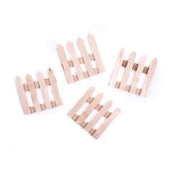 Дървена декоративна ограда 60 x 62 mm - 4 бр.