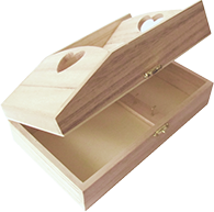 Дървена поставка за ключове с кутия за писма