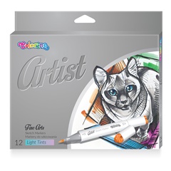 Двустранни пастелни маркери за скициране Colorino Artist 12 бр.