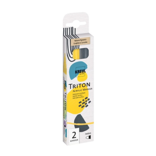 Акрилни маркери Kreul TRITON с естествени пигменти - среден комплект 2 бр.