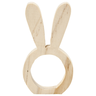 Дървени пръстени за салфетки - заек