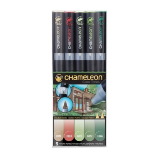 Флумастери Chameleon Nature Tones - комплект от 5 броя
