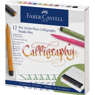 Калиграфски флумастери Faber-Castell Pitt - studio box 12 броя