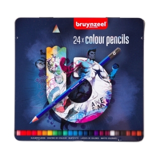 Комплект моливи в метална кутия bruynzeel - blue - различни комплекти