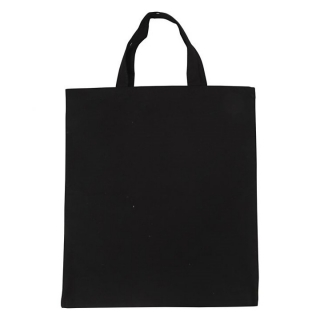 Памучна черна торба за покупки - 38 х 42 см
