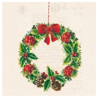 Салфетка за декупаж Christmas Wreath - 1 брой