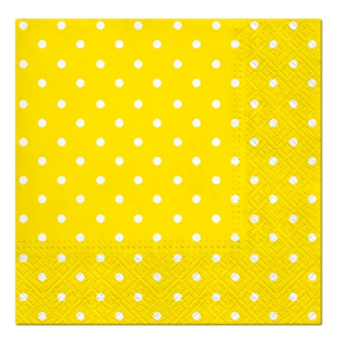 Салфетка за декупаж Cocktail Yellow Dots - 1 брой