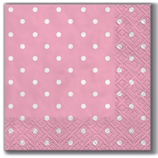 Салфетка за декупаж Coctail Pink Dots - 1 брой