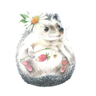 Салфетка за декупаж Wild Strawberry Hedgehog - 1 брой