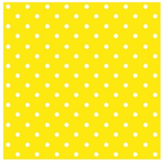 Салфетка за декупаж Yellow Dots - 1 брой