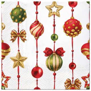 Салфетки за декупаж Коледна украса с орнаменти - 1 бр
