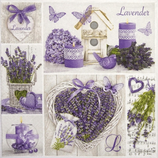 Салфетки за декупаж Lavender Collage - 1 брой