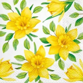 Салфетки за декупаж Yellow Daffodils - 1 бр.