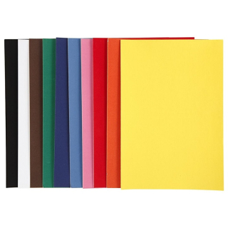 Велур А4 хартия - комплект от 10 броя - различни цветове