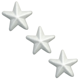 Звезди от полистирол 15 см - комплект от 3 броя