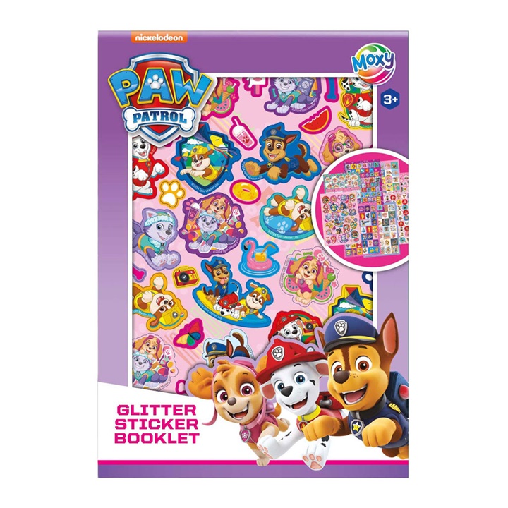 Книга с брокат и стикери Paw Patrol A5