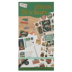 Коледна книжка със стикери | зелена корица