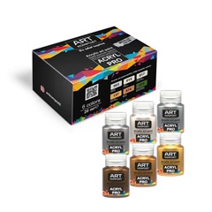 Комплект акрилни бои ACRYL PRO Metallic