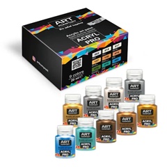 Комплект акрилни бои с металик ACRYL PRO Composite 9x20 ml