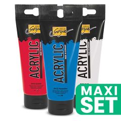 Комплект акрилни бои Solo Goya 3x100 ml - Морски тонове